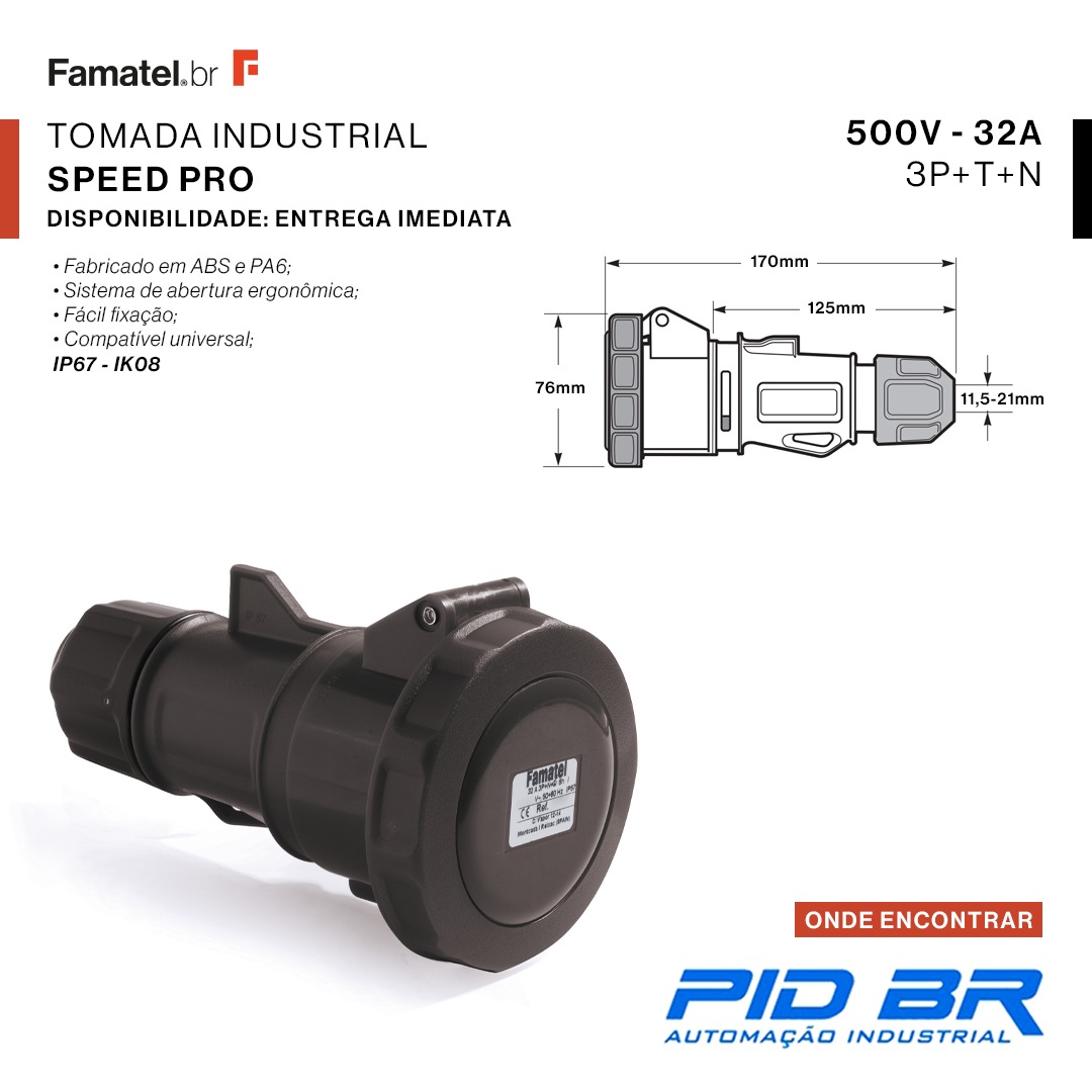 tomada speed pro famatel